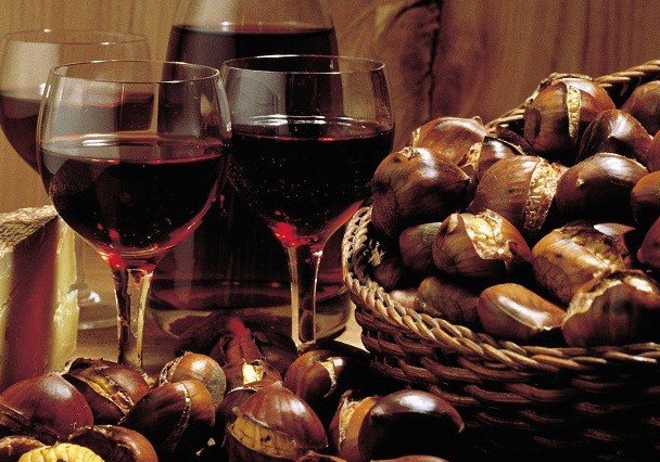 il giorno di San Martino castagne e vino